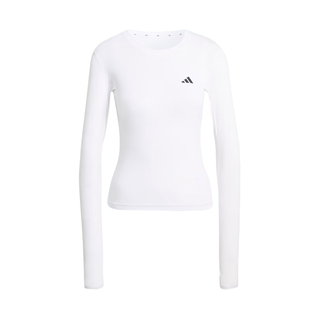 KD2211 (W) Adidas Primelift Essentials Workout Contour Long Sleeve Top White - KR Sizing