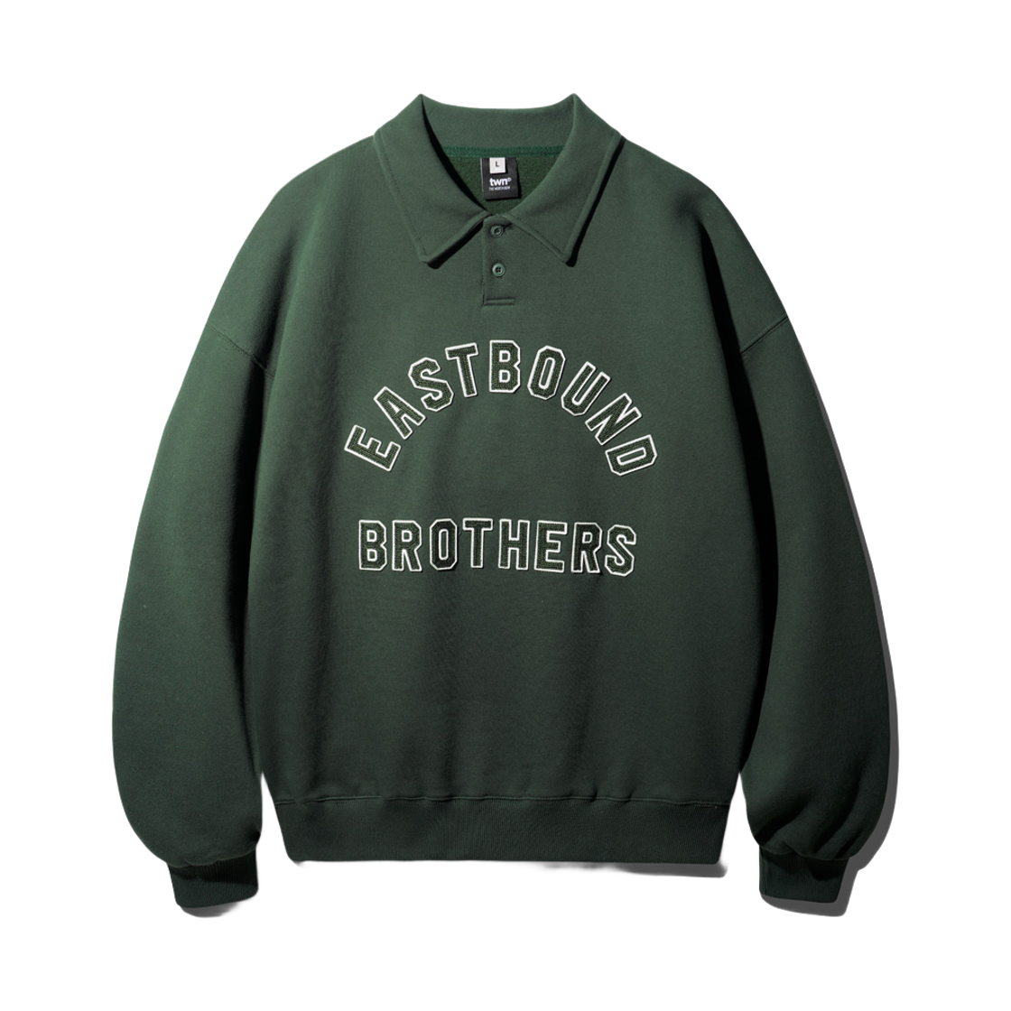 티떠블유엔 이스트브로 카라 맨투맨 다크그린 JYMT3610(TWN Estbro Collar Sweatshirts Darkgreen JYMT3610) - 1