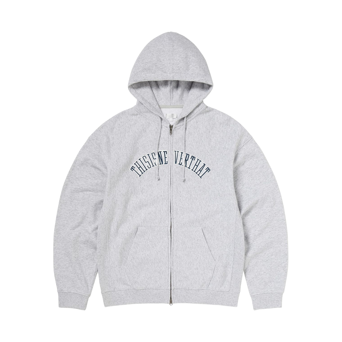 TN263TSWHZ03HGR thisisneverthat Applique Zip Up Hoodie Heather Grey