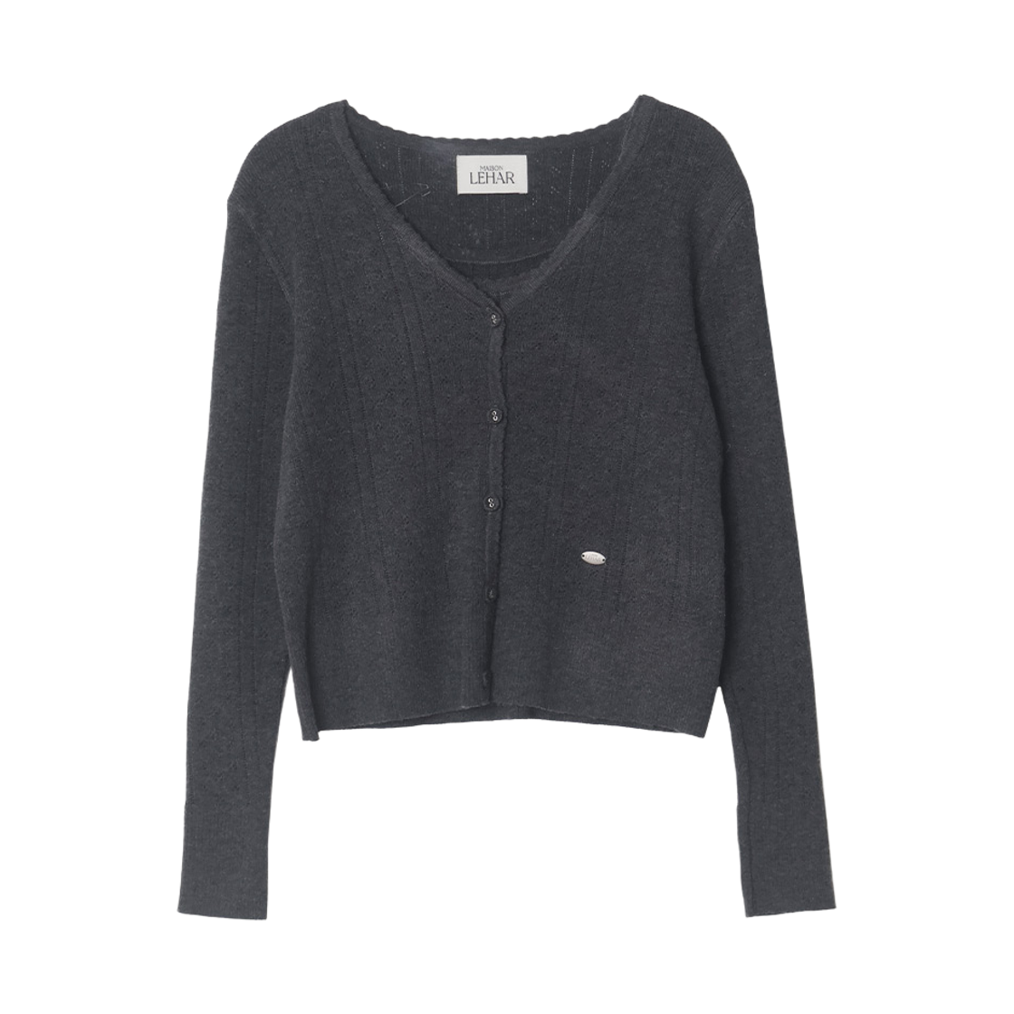 메종르하르 제누아즈 니트 SET (가디건+슬리브리스) 4color(maisonlehar Genoise Knit Set (Cardigan+Sleeveless) 4color) - 4