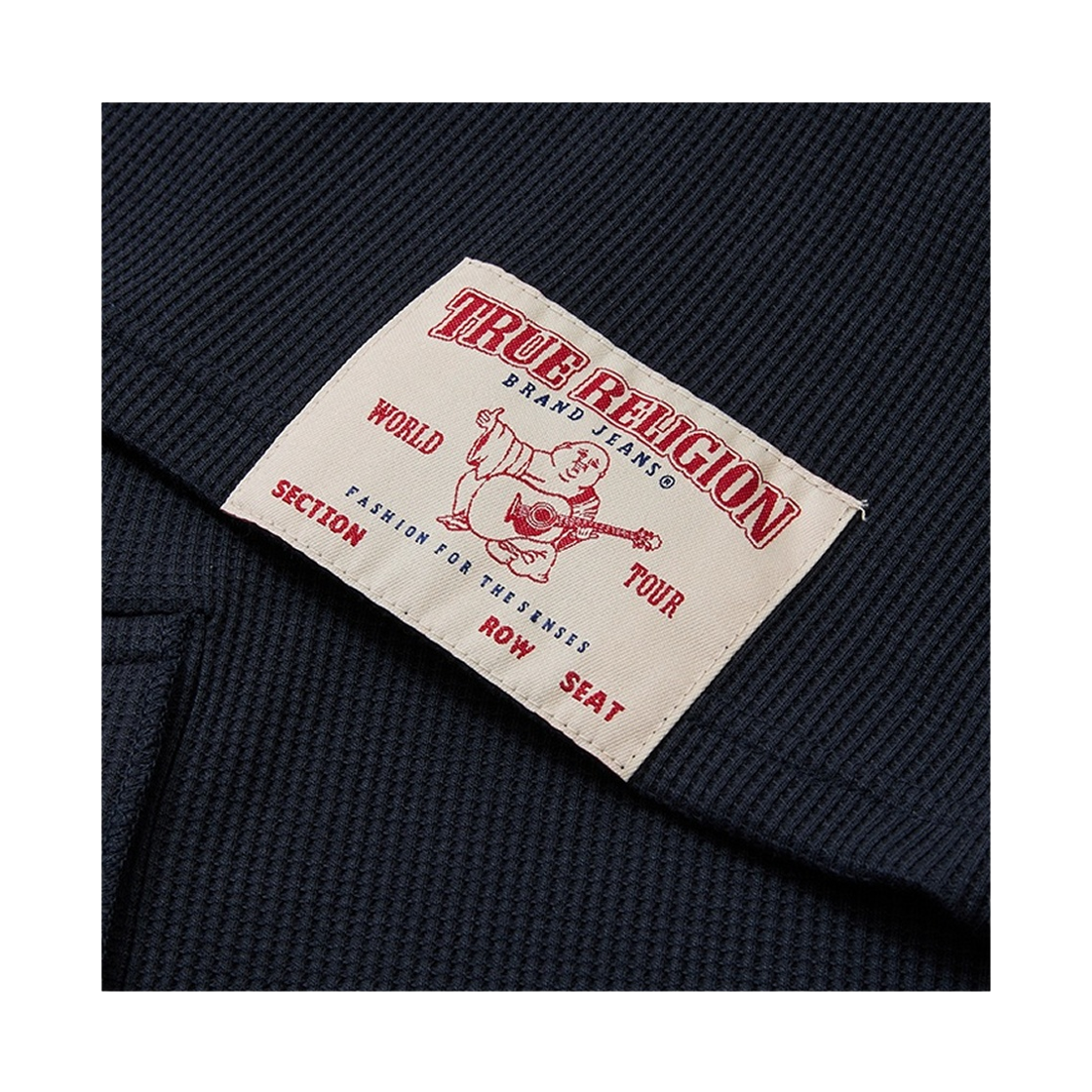 트루릴리젼 와플 헨리넥 롱슬리브 - 네이비(True Religion Waffle Henley Long Sleeve - Navy) - 3