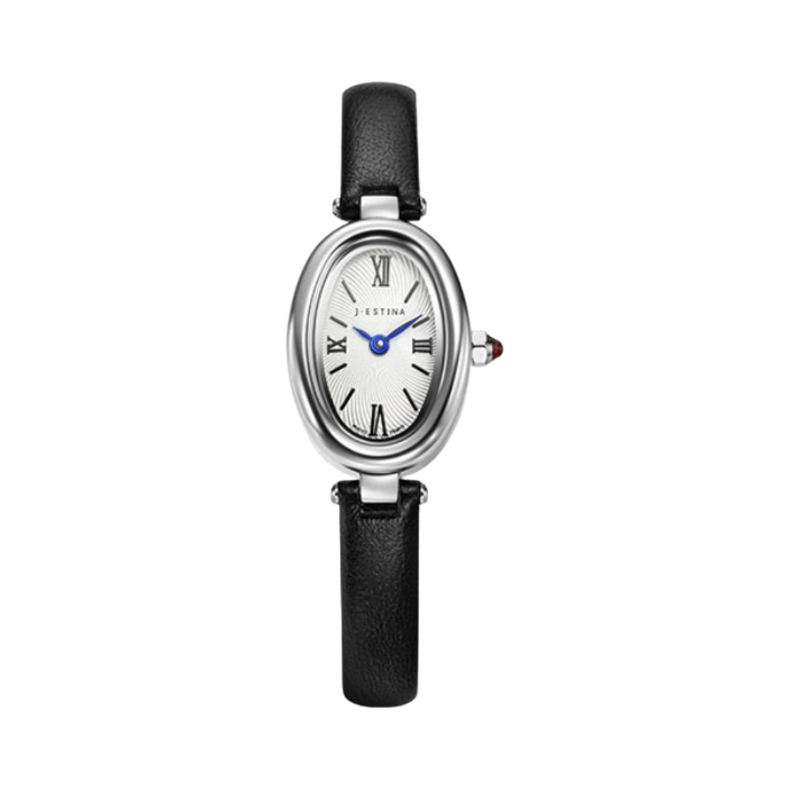 JWT2LE5BF501WHBK0 Jestina Verona Oval 가죽시계 - 블랙 (Jwt2Le5Bf501Whbk0)
