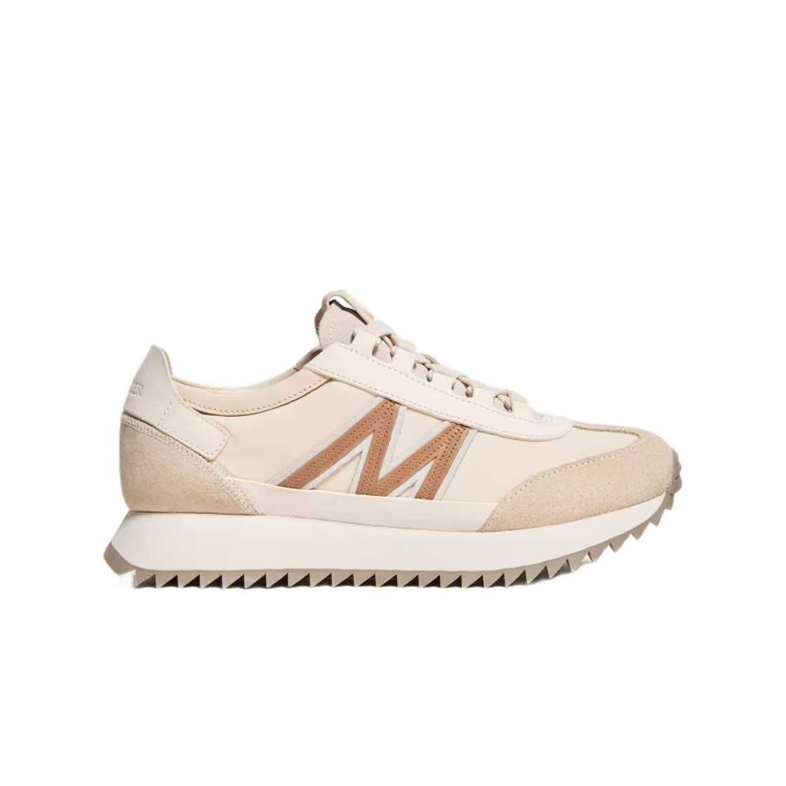 L2-09B-4M00110-M7280-21I (W) Moncler Pacey2 Suede & Nubuck Sneakers Light Beige - 26FW