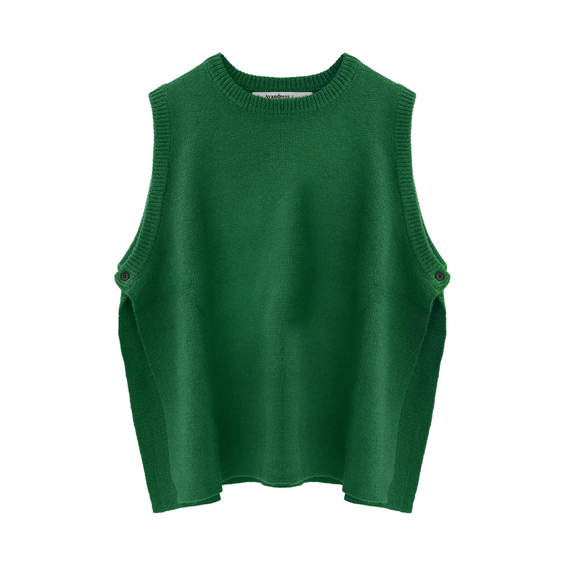 어반드레스 비비드 슬릿 니트 베스트 그린(AVANDRESS Vivid Slit Knit Vest GREEN)