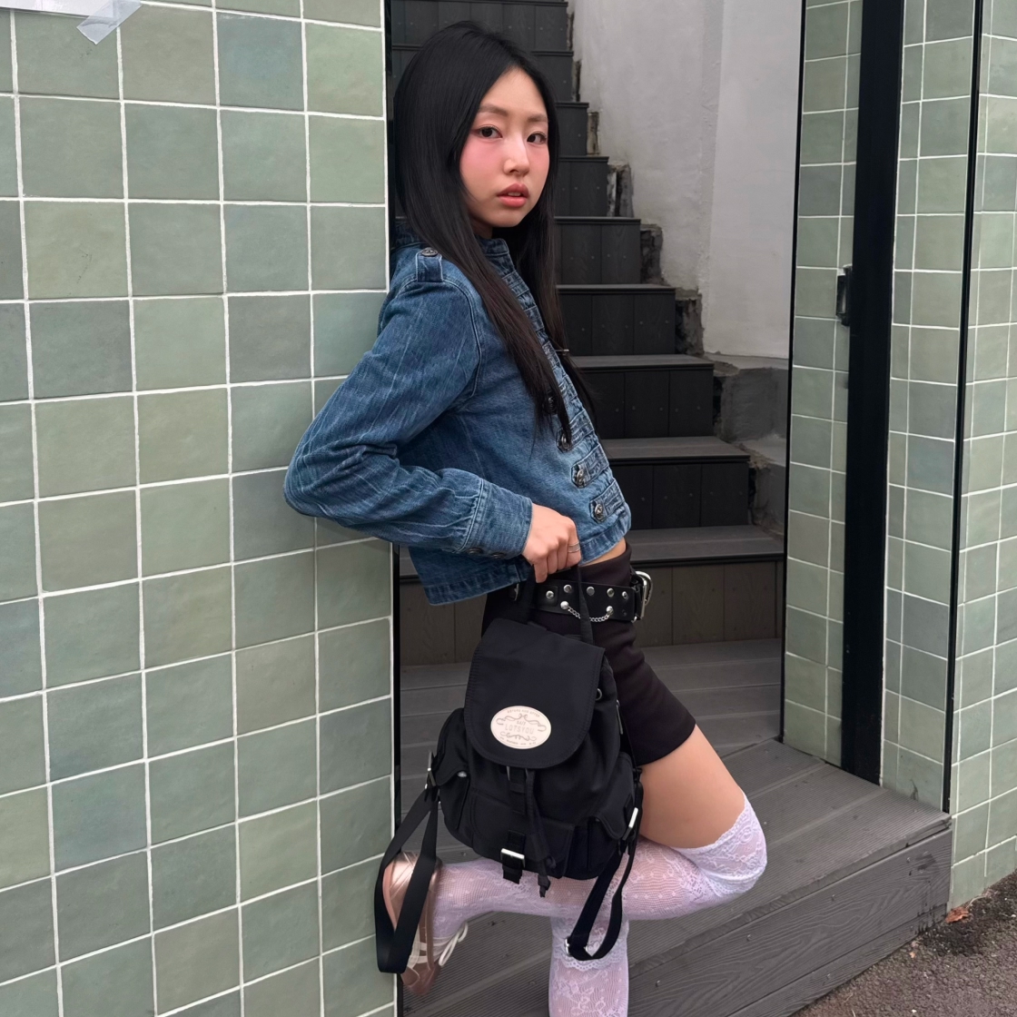 라츠유 노스텔지아 퍼키 백팩 블랙(LOTS YOU Nostalgia Perky Backpack Black) - 4