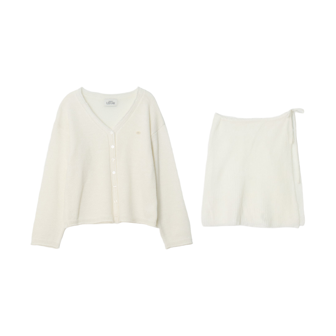 메종르하르 카디널 니트 SET (가디건+랩스커트) 3color(maisonlehar Cardinal Knit Set (Cardigan+Wrapskirt) 3color) - 3