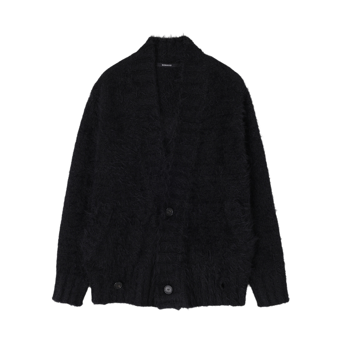 SI5KT700BK SONGZIO COLLECTION Bias Drape Cardigan Black