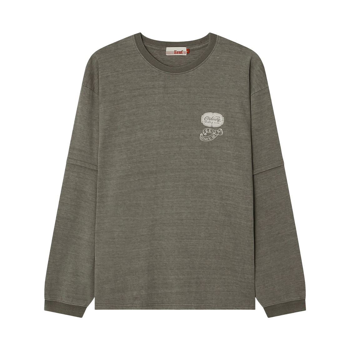 EEA3TS02KB EEUT Fake Double Sleeve T-Shirt Khaki brown