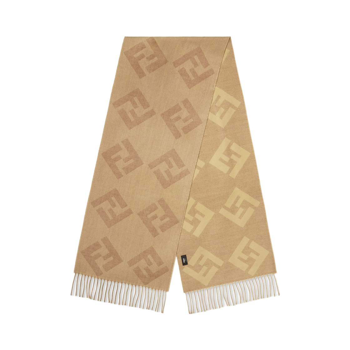 FXS424AVDQF1VT2 Fendi FF Wool Muffler Beige