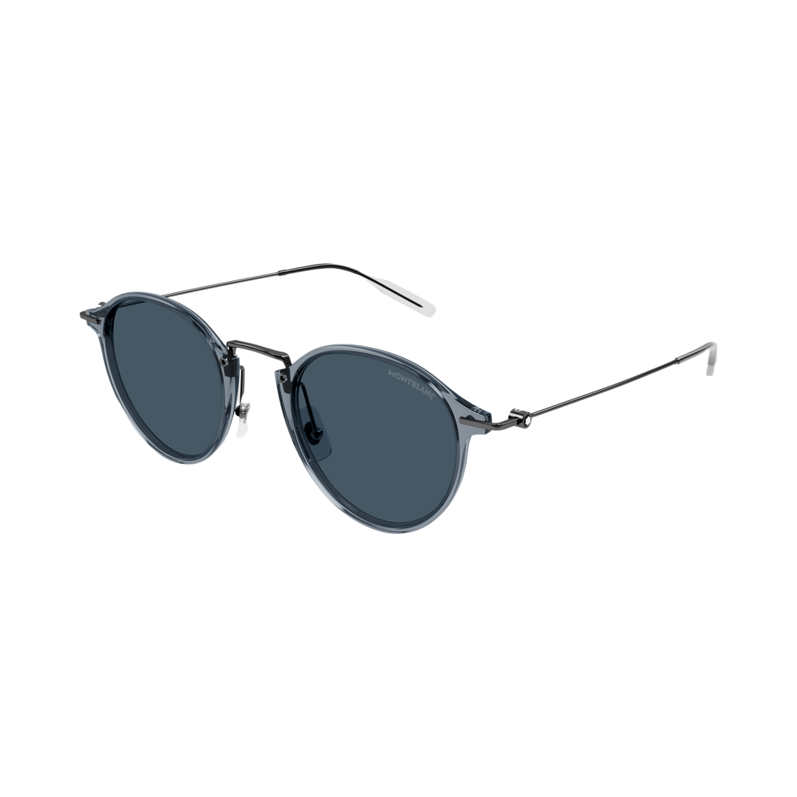 몽블랑 라운드 프레임 인젝션 선글라스 그레이 블루(Montblanc Round Frame Injection Sunglasses Grey Blue) - 2