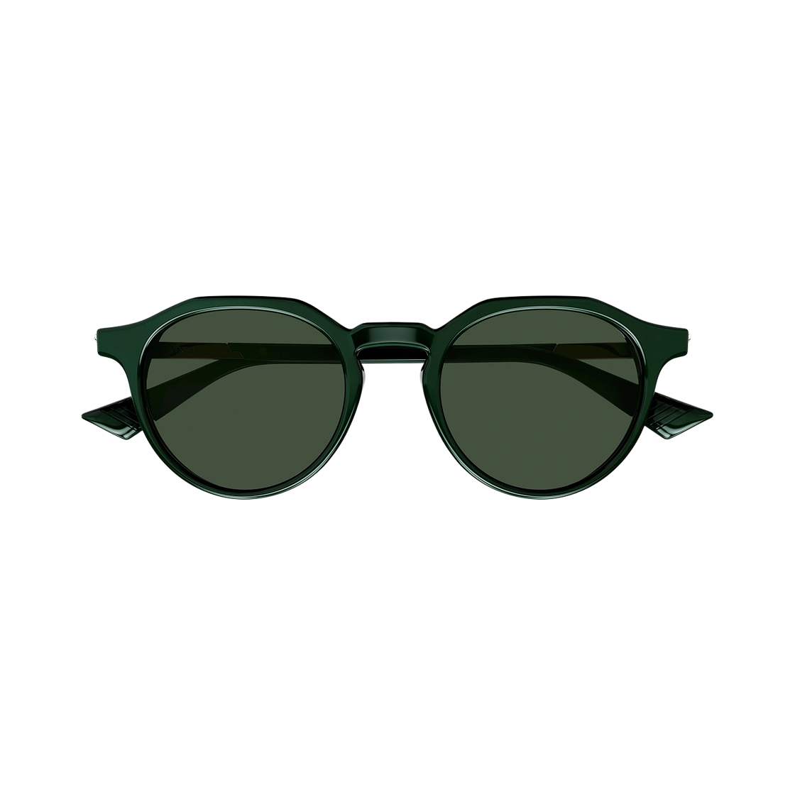 BV1260S-004 Bottega Veneta Round Acetate Sunglasses Green