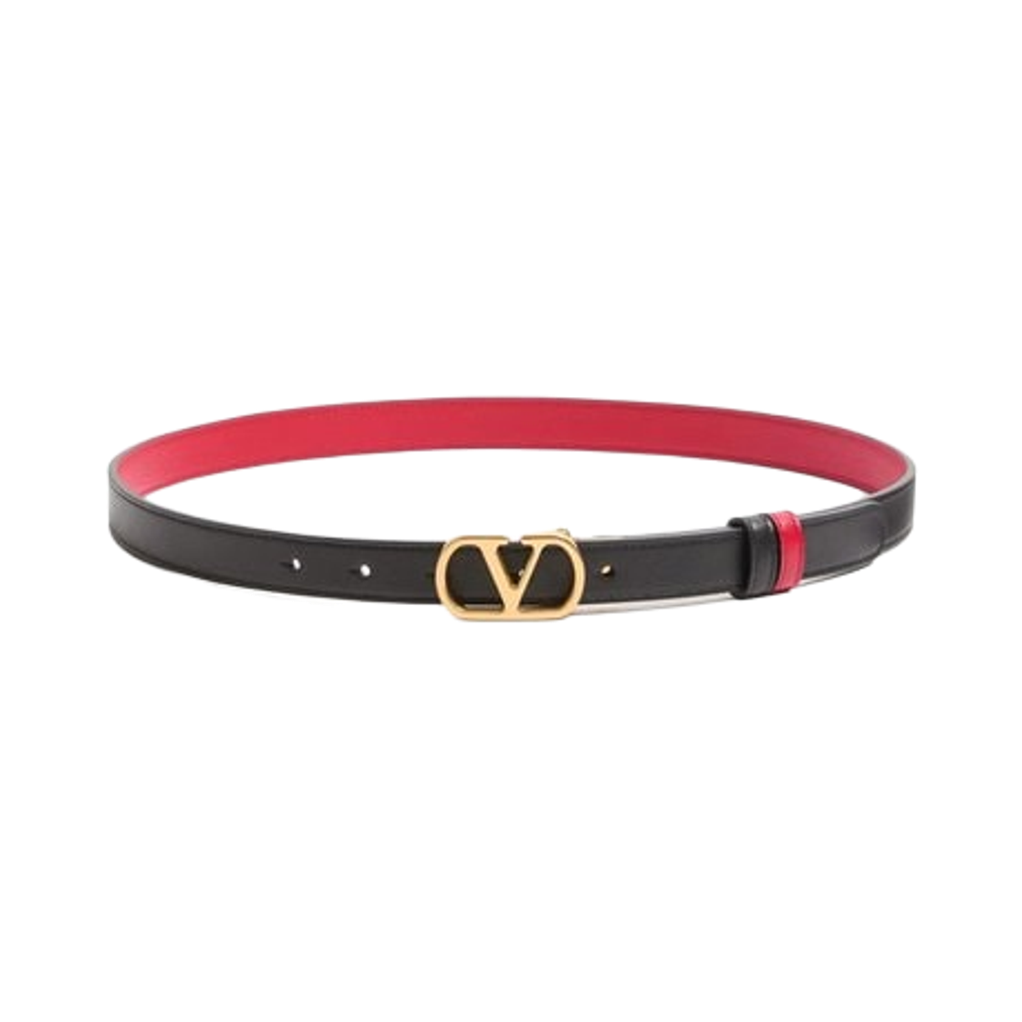 T0SU8ZDM0SM (W) Valentino Vlogo Signature Reversible Belt Black Red