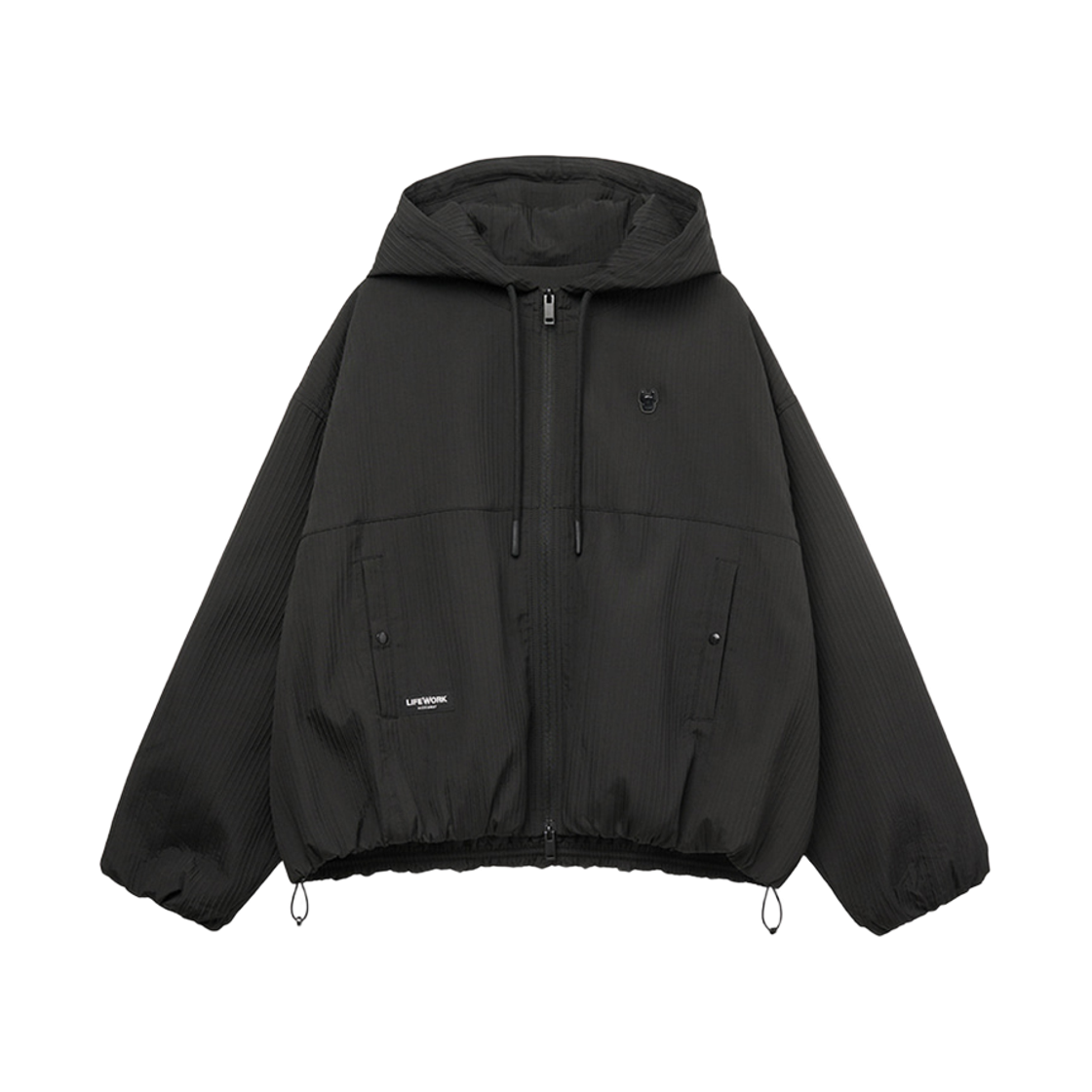 라이프워크 뉴 하이드 플리츠 와펜 후드 집업_LW263JP650(Lifework New Hide Pleats Wappen Hoodie Zip-up_LW263JP650)