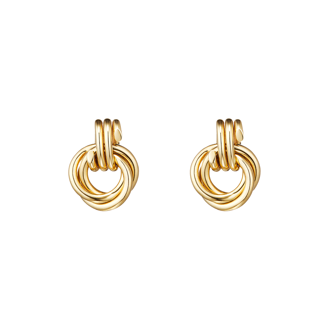 넘버링 #6112 코일 놋 이어링 골드(NUMBERING #6112 Coil Knot Earrings Gold) - 1
