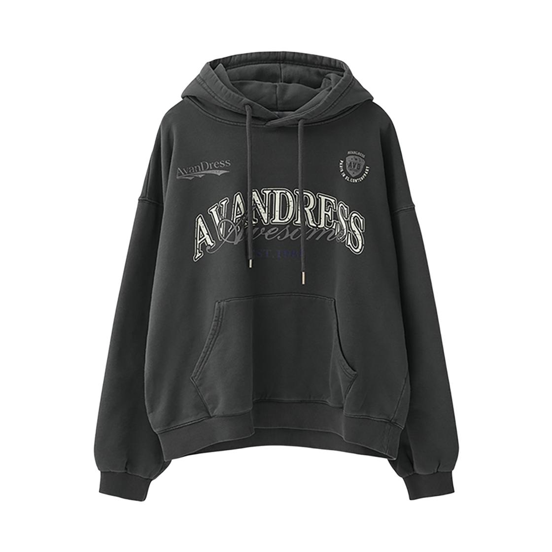 어반드레스 로그 후드 피그먼트 솔트 블랙(AVANDRESS Rogue Hoody SALT BLACK)