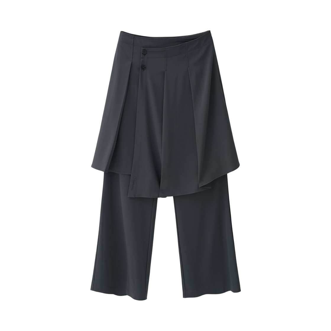 AD63PT06CH AVANDRESS IS Pleats Skirt Layered Pants CHARCOAL
