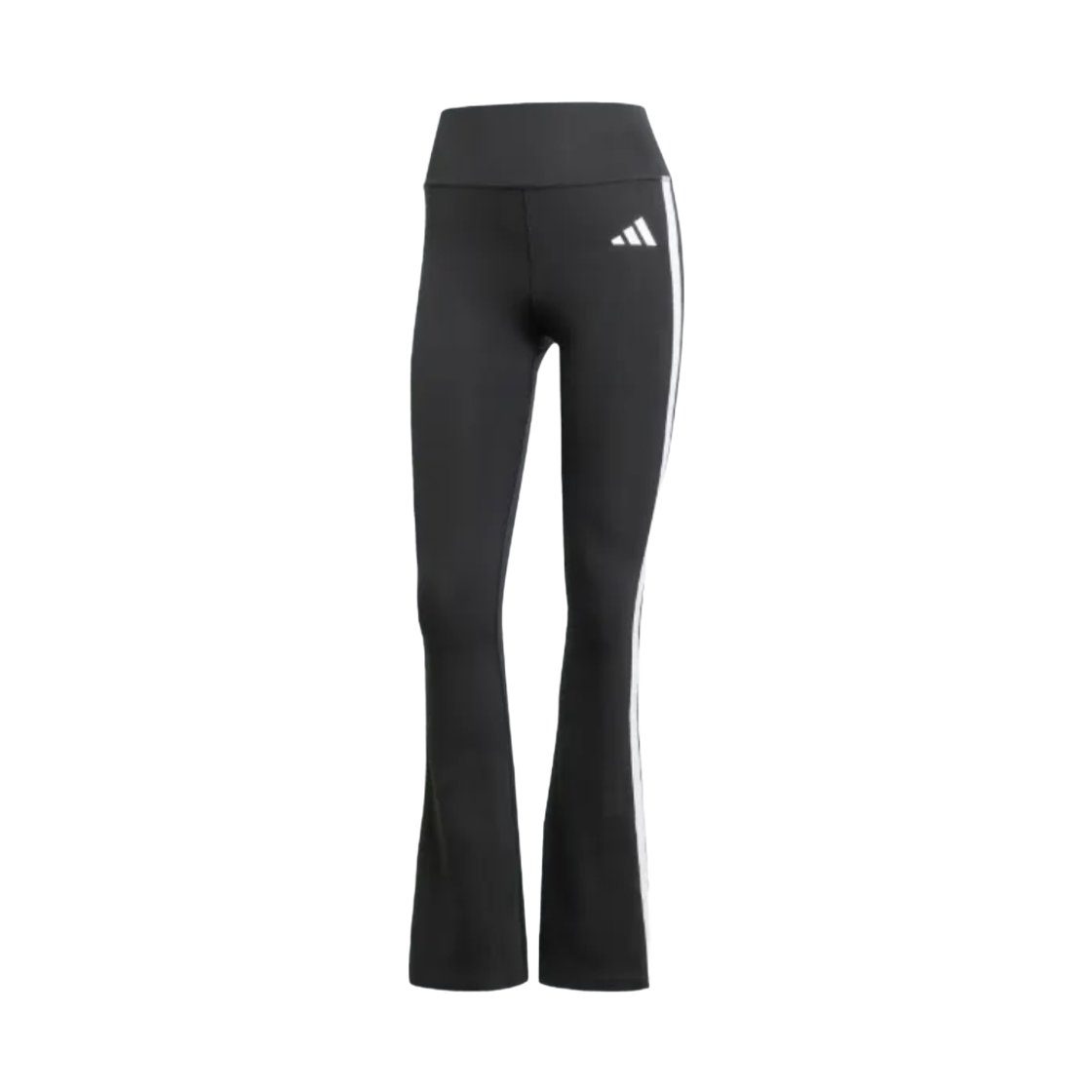 JD6544 (W) Adidas Optime Essentials 3-Stripes Flared Leggings Black White - KR Sizing