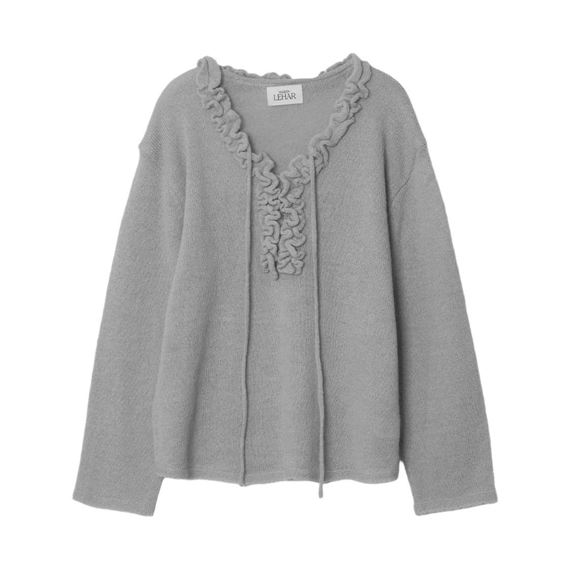 메종르하르 플레져 레이스 업 니트 2color(maisonlehar Pleasure Lace-up Knit 2color) - 2