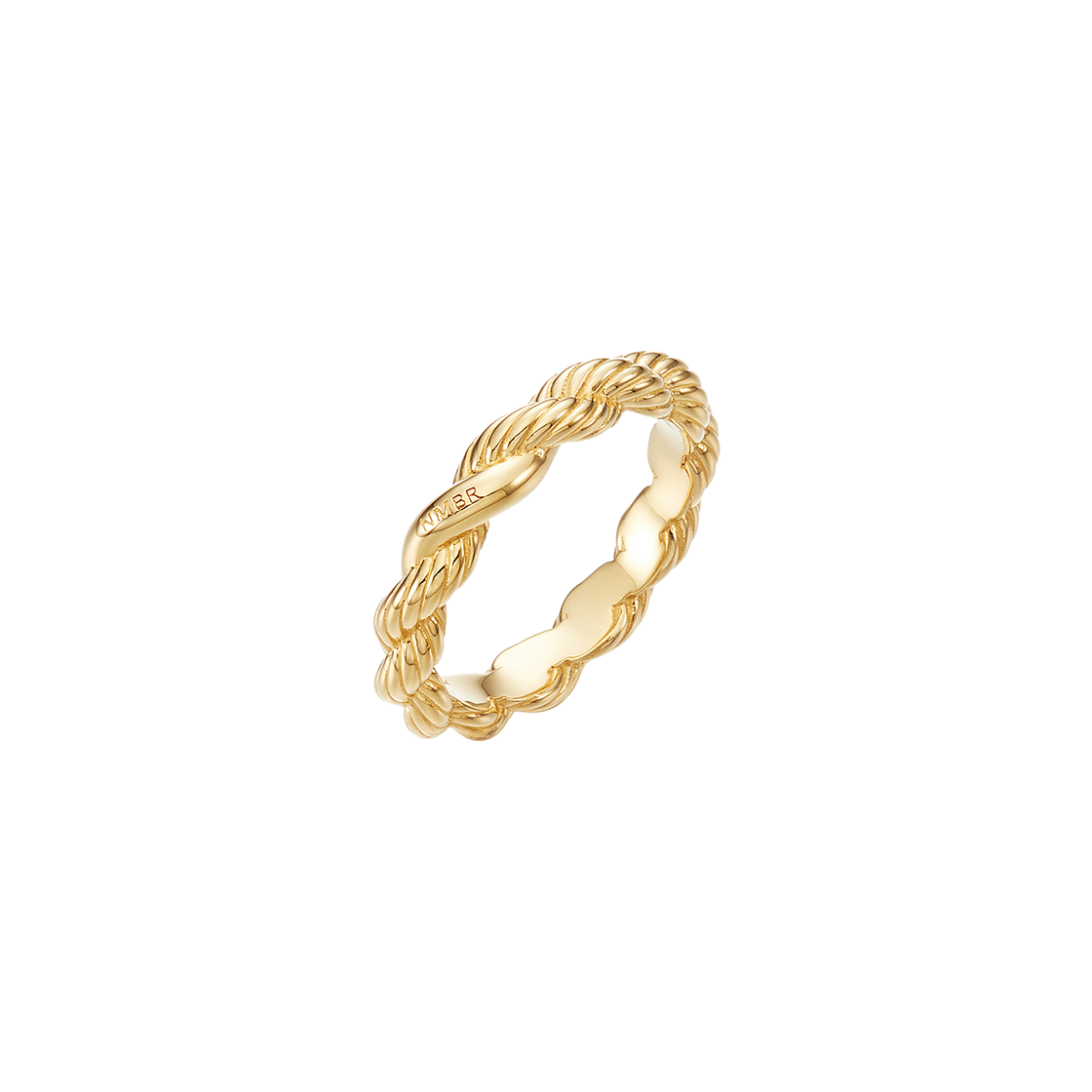 N26OR01 NUMBERING #4604 Rope Texture Ring Gold