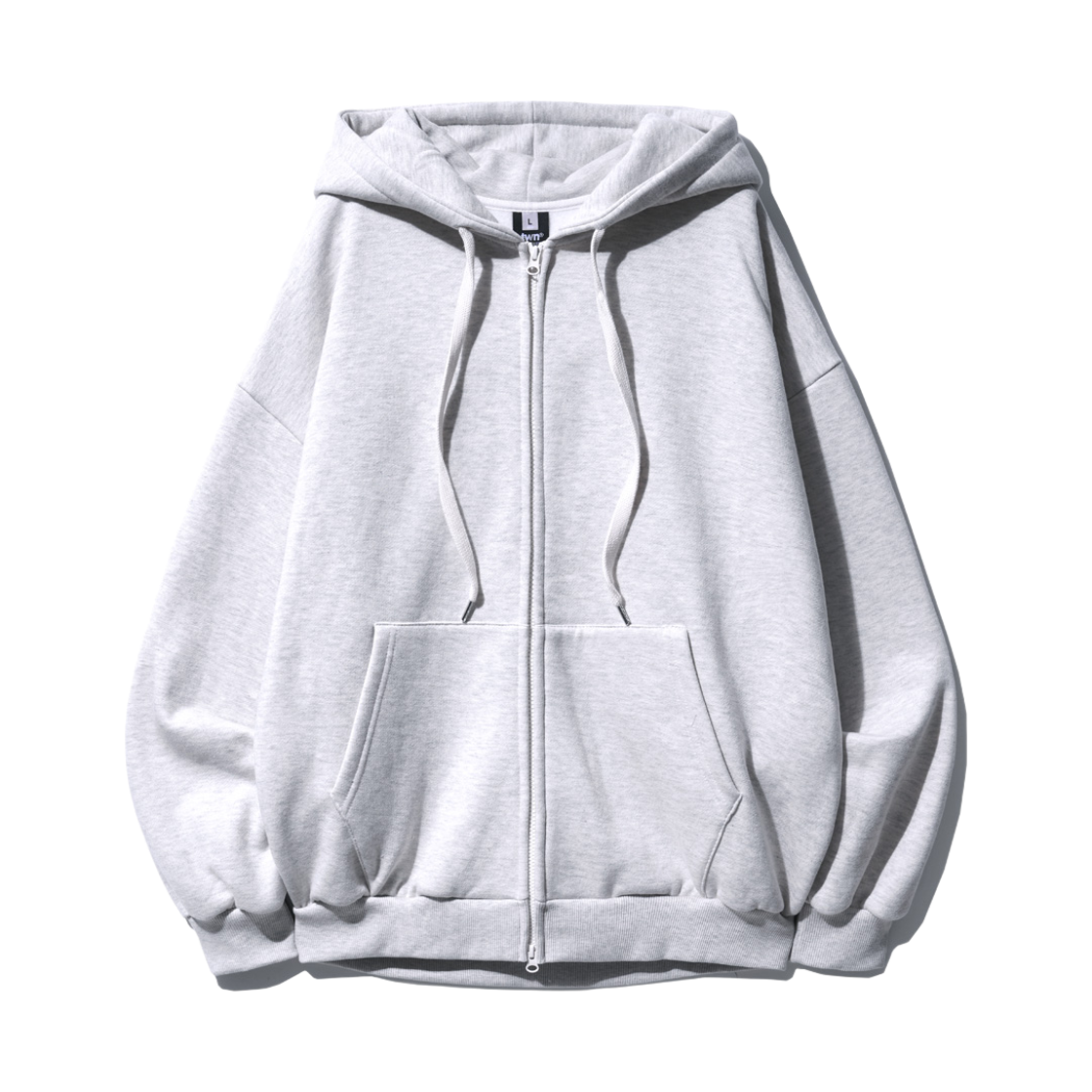 TWHD3412_whiteoatmeal_29 TWN Victory Balloon Zip Up Whiteoatmeal TWHD3412