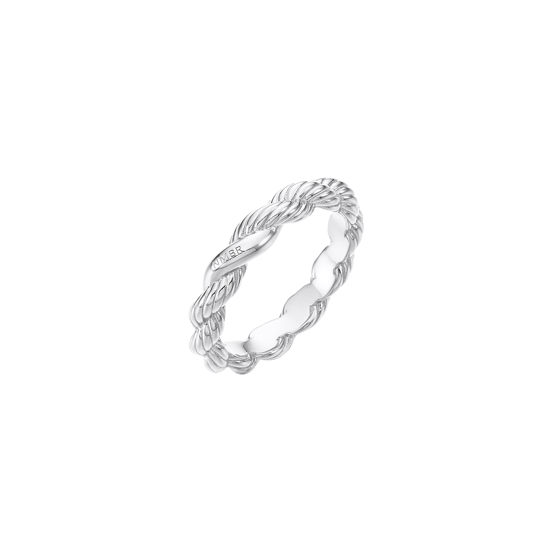 N26OR01 NUMBERING #4604 Rope Texture Ring Silver