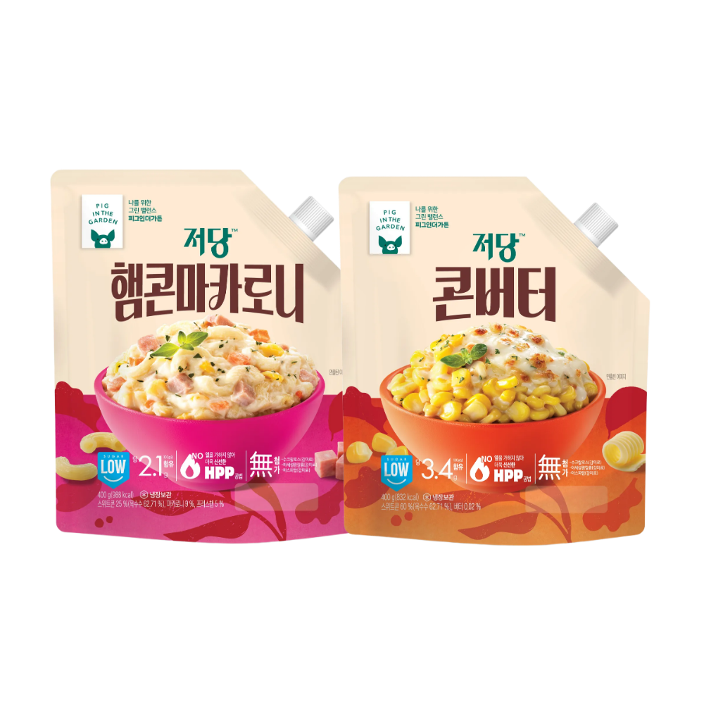 - Samlip Pig in the Garden Low-Sugar Scoop Salad 400g, 2 varieties (Ham Corn Macaroni / Corn Butter), 3 packs