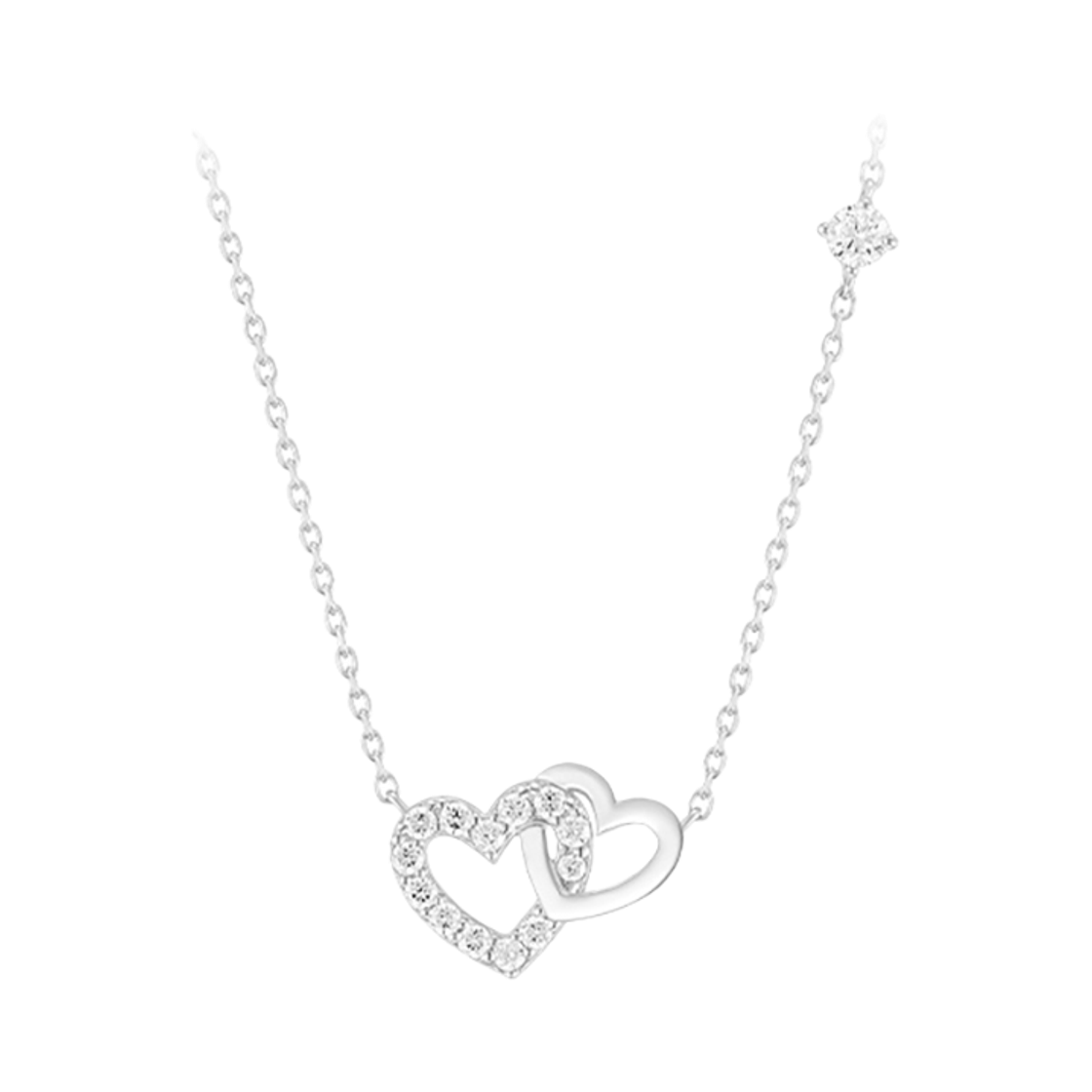 DOUBLE HEART 목걸이 (JJLJNQ1BS308SW420) - 3