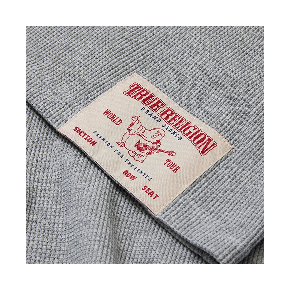 트루릴리젼 와플 헨리넥 롱슬리브 - 멜란지 그레이(True Religion Waffle Henley Long Sleeve - Melange Grey) - 3