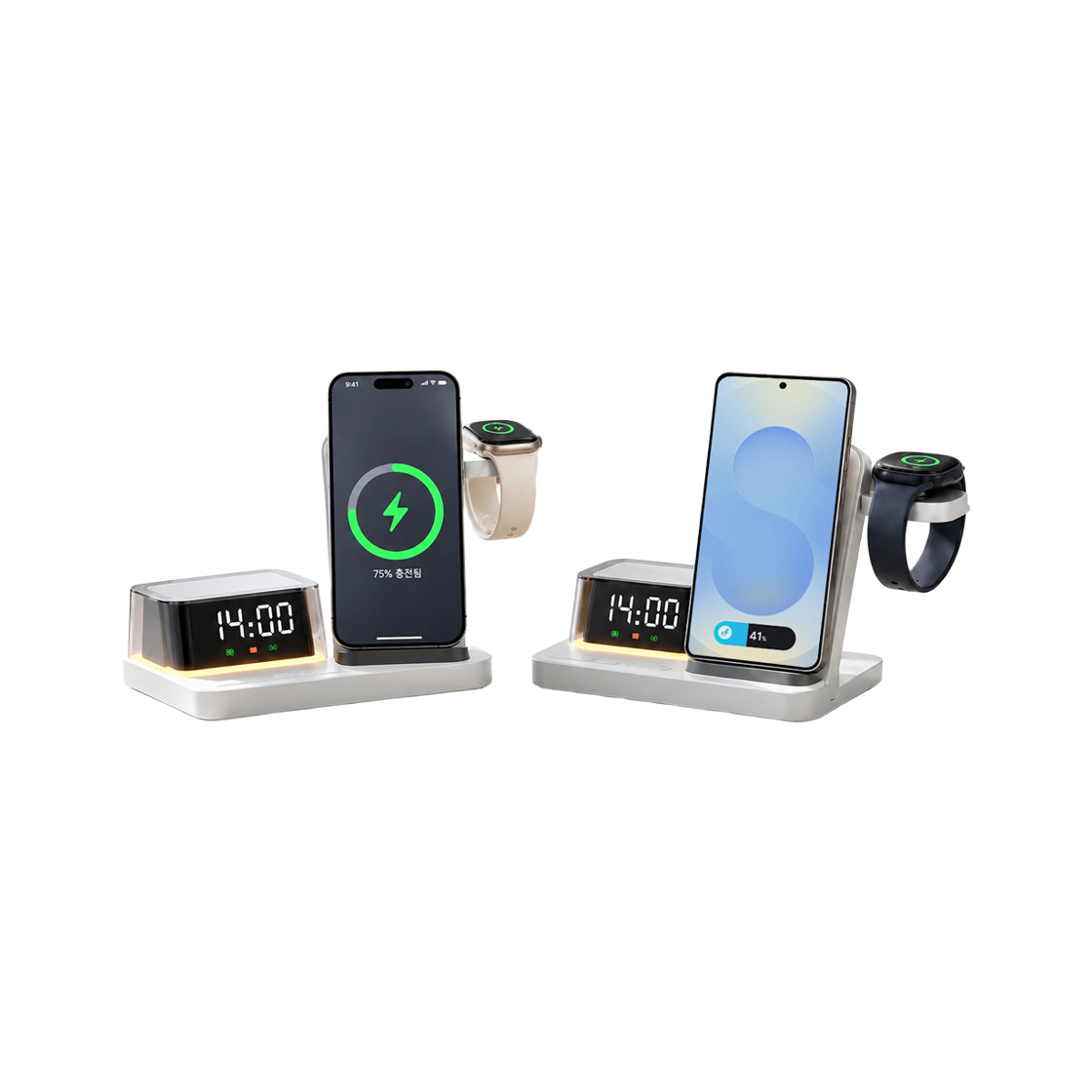 알로코리아 클락 5in1 멀티 고속 무선 충전기 UC520W(AlloKorea Clock 5-in-1 Multi Fast Wireless Charger UC520W) - 4