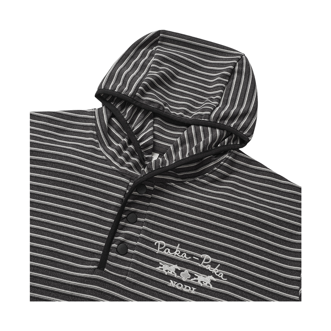 노디 멀티 스트라이프 플리스 후디 차콜(NODI Multi Stripe Fleece Hoodie Charcoal) - 3