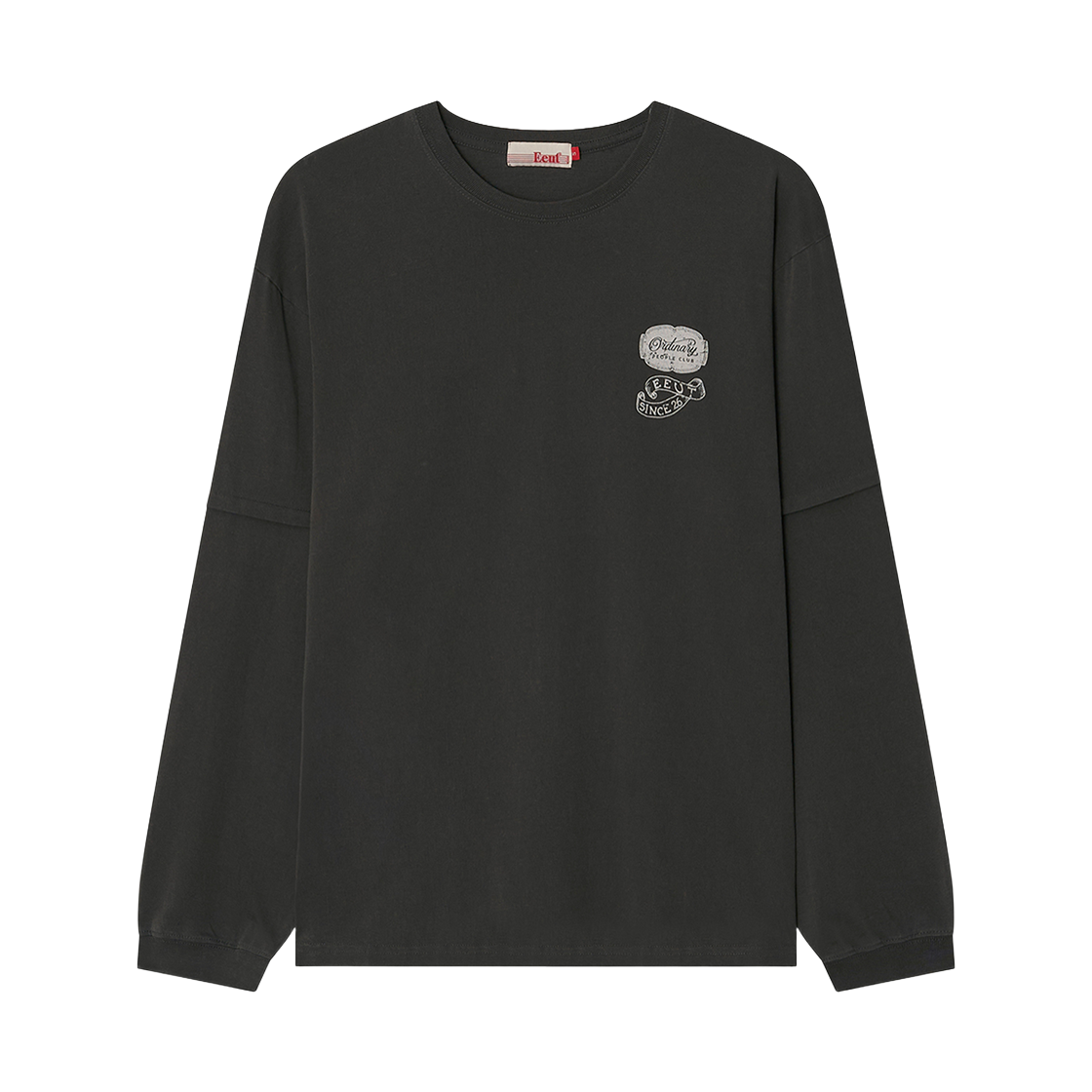 EEA3TS02CH EEUT Fake Double Sleeve T-Shirt Charcoal
