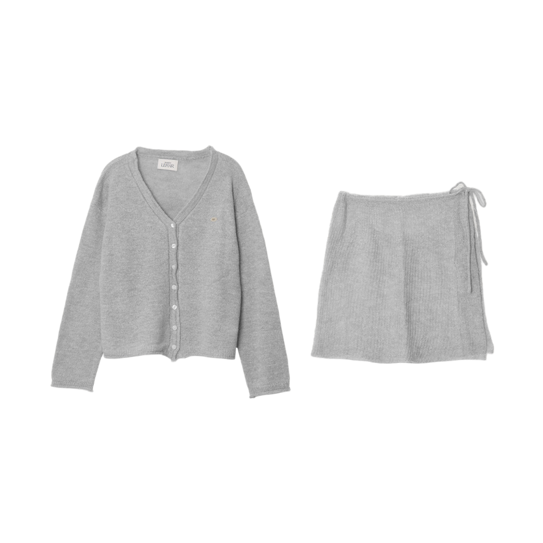 메종르하르 카디널 니트 SET (가디건+랩스커트) 3color(maisonlehar Cardinal Knit Set (Cardigan+Wrapskirt) 3color)