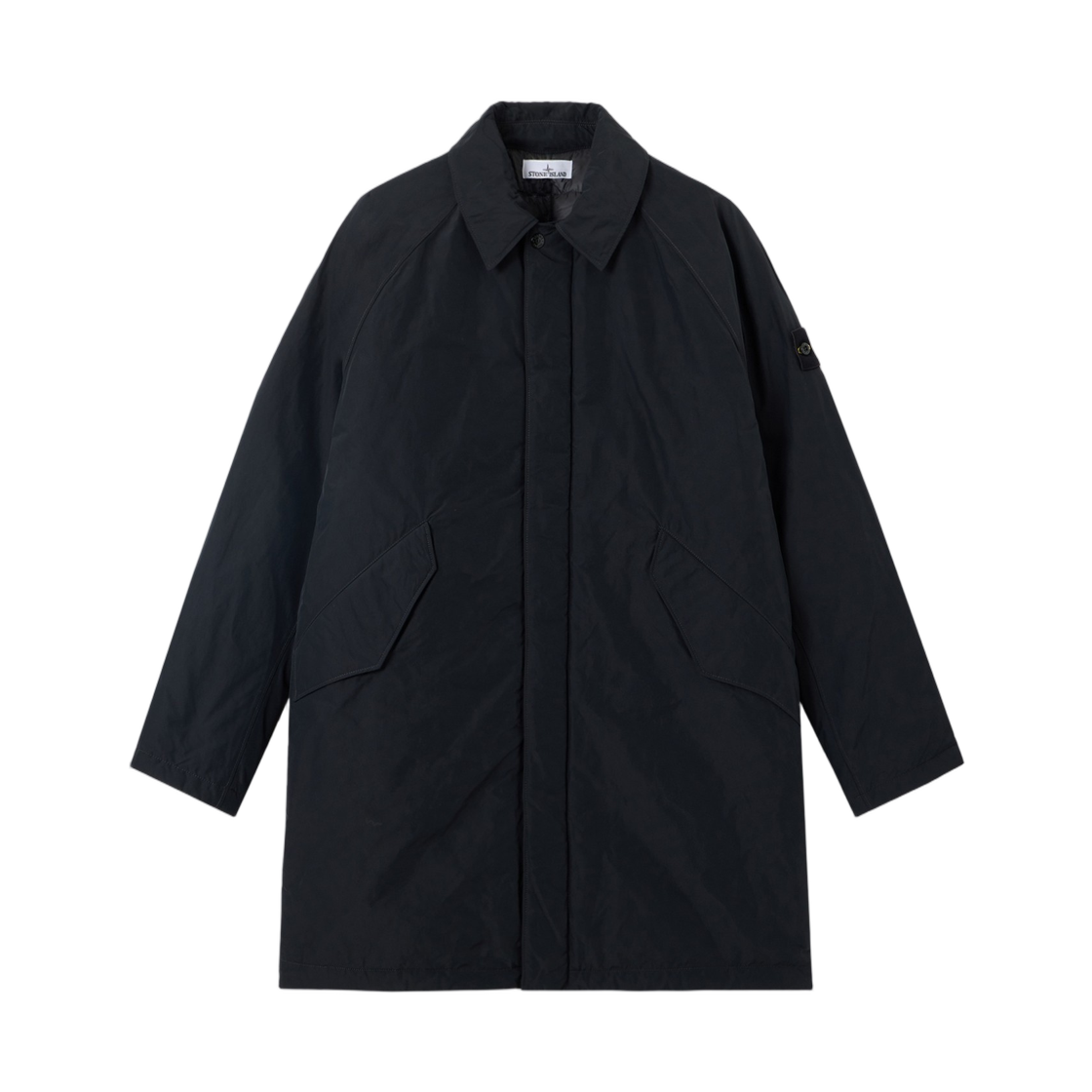 L2S1571000-02S0A26-V0029 Stone Island 7100002 Micro Twill Padded Long Coat with Anti-Drop Black - 26FW