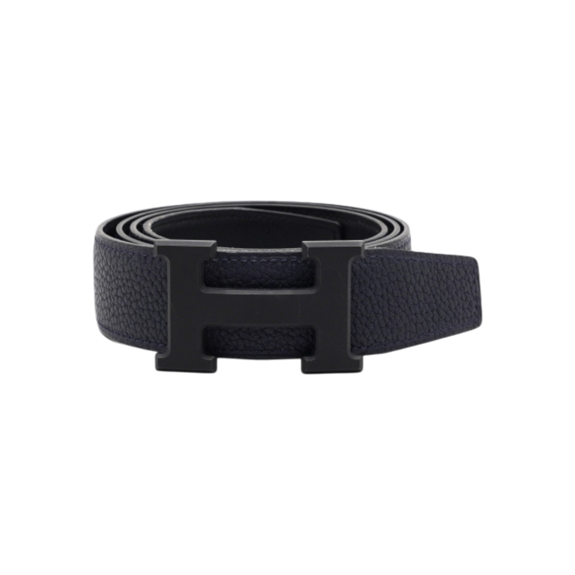 IT3RJ57N42MF Hermes Black Noir Blue H Logo Buckle Reversible 32MM Men Belt