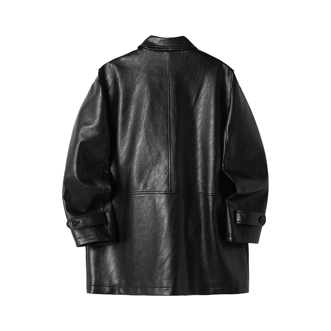 더바이닐하우스 4 포켓 레더 카 코트 블랙(Thevinylhouse 4 Pocket Leather Car Coat Black) - 4