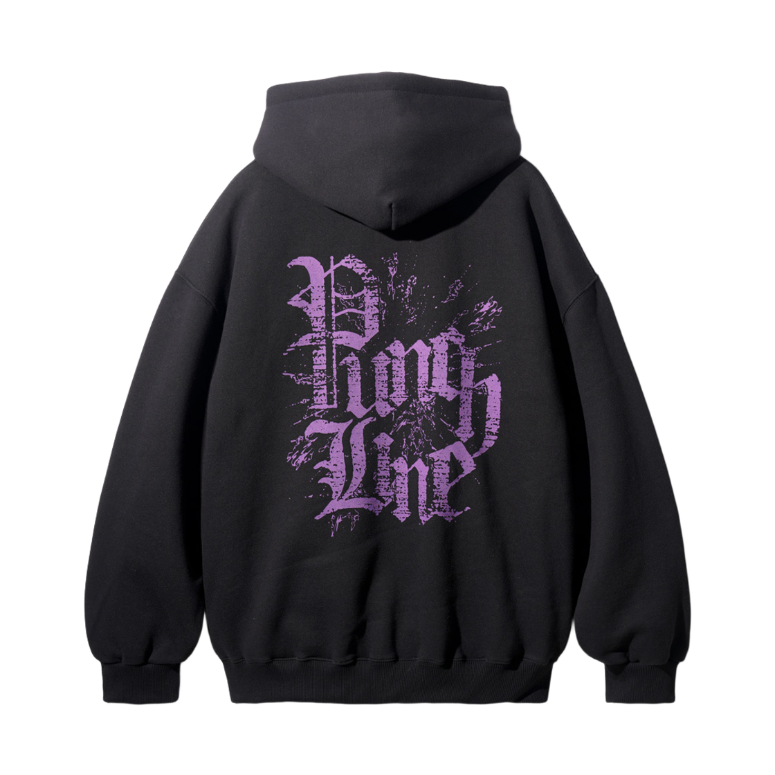 JJHD9176_black_29 PUNCHLINE Crack Hoodie Black JJHD9176