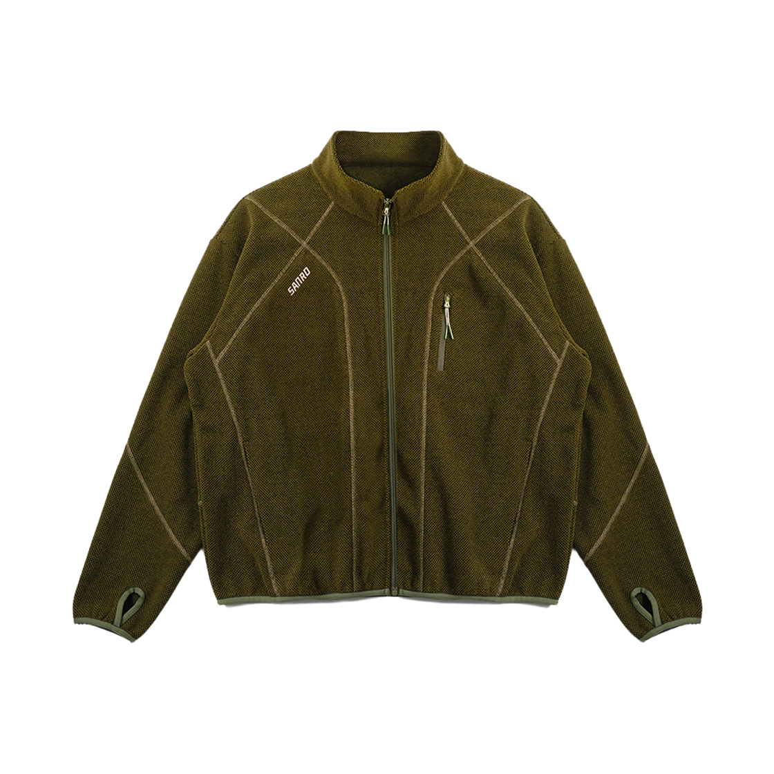 26WJ02 SANRO Fleece Jacket Khaki
