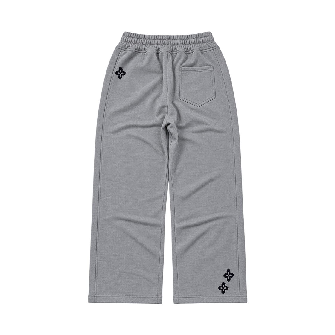 [주문제작] 써저리 플레이드 클로버 로고 스웨트 팬츠 그레이([주문제작] Surgery Frayed Clover Logo Sweat Pant Grey) - 2