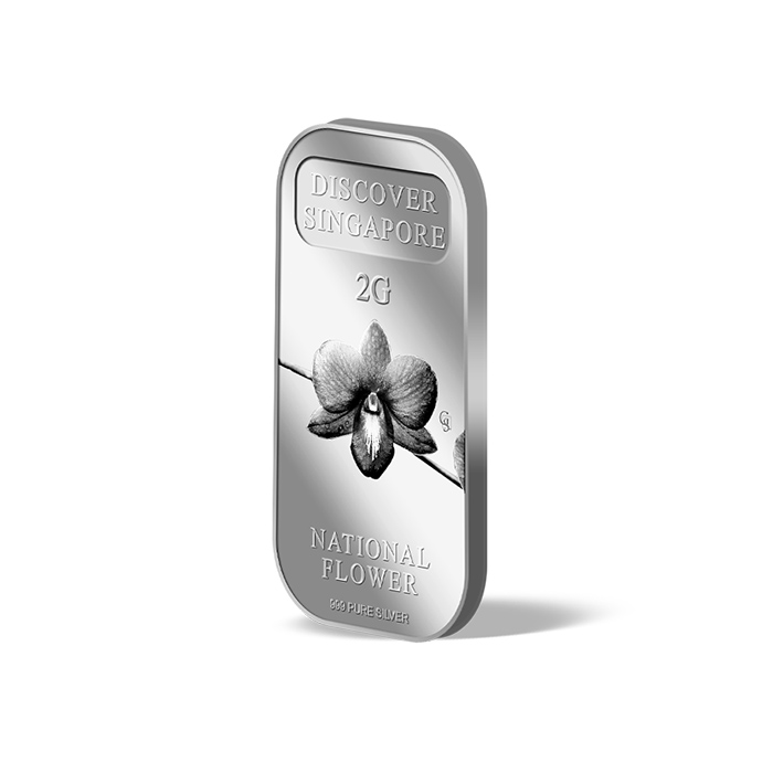 퓨어골드 24K 순금 싱가폴 프리미엄 실버바 2g 싱가포르 국화(puregoldsg Singapore National Flower 2G Silver Bar) - 2