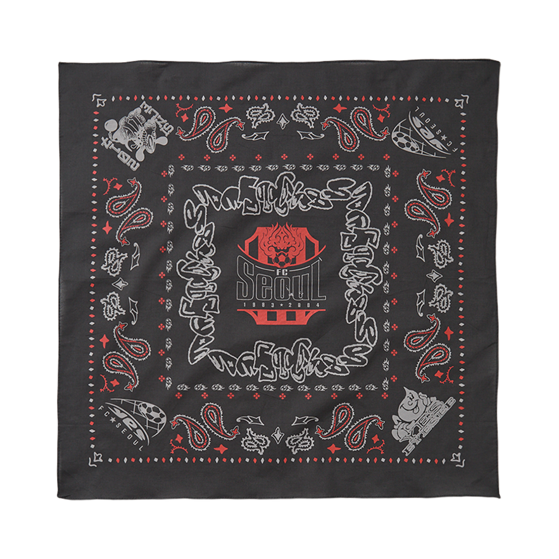 [KREAM 단독] 예스아이씨 X 에프씨서울 반다나 블랙([KREAM 단독] YESEYESEE X FC SEOUL Bandana Black)