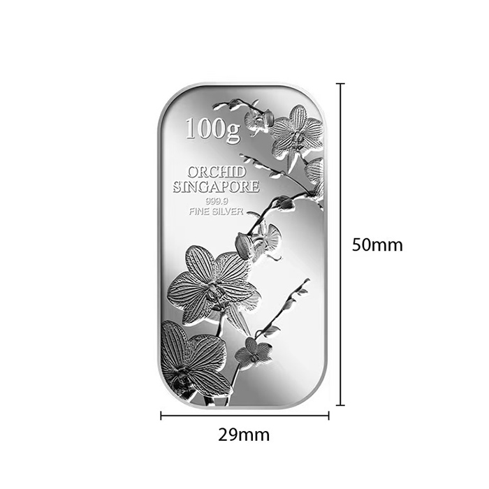 퓨어골드 24K 순금 싱가폴 프리미엄 실버바 100g 난초 (해외배송)(puregoldsg Orchid 100g Silver Bar (Overseas Shipping)) - 4