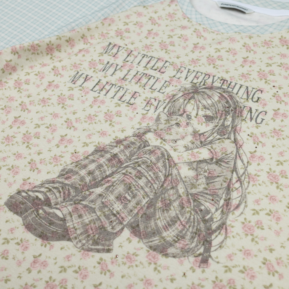 언스테디마켓 스타더스트 나그랑 롱슬리브 플라워(Unsteady Market Stardust Raglan LS Tee_Flower) - 3