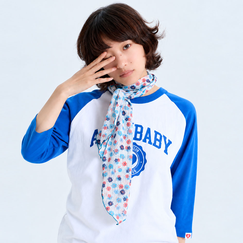 마크니 프렌치 로즈 살랑 스카프 스카이 블루(MACNI French Rose Sallang Scarf Sky Blue) - 2