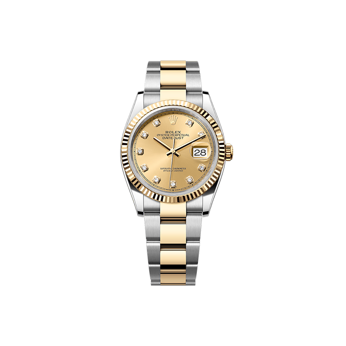ITB8N9IB5AMW Rolex Datejust 36 Champagne 10P Oyster