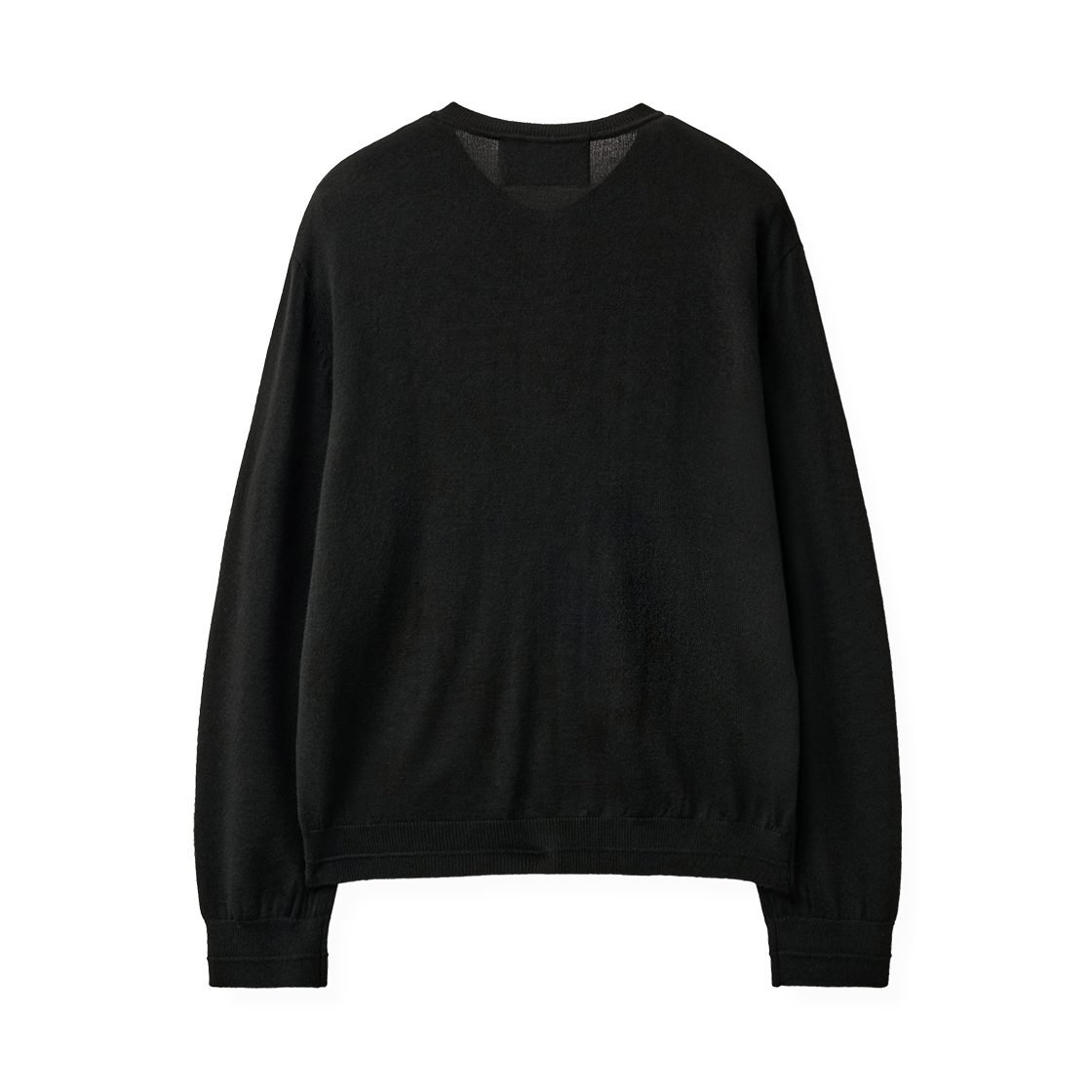 세터 로렌 베이직 크루넥 파인 가디건 블랙(SATUR Loren Basic Crewneck Fine Cardigan Black) - 2