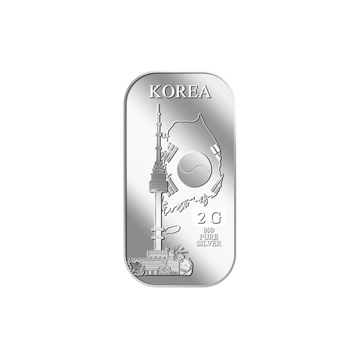 퓨어골드 순은 싱가폴 프리미엄 실버바 2g 남산타워(puregold N Seoul Tower 2G Silver Bar)