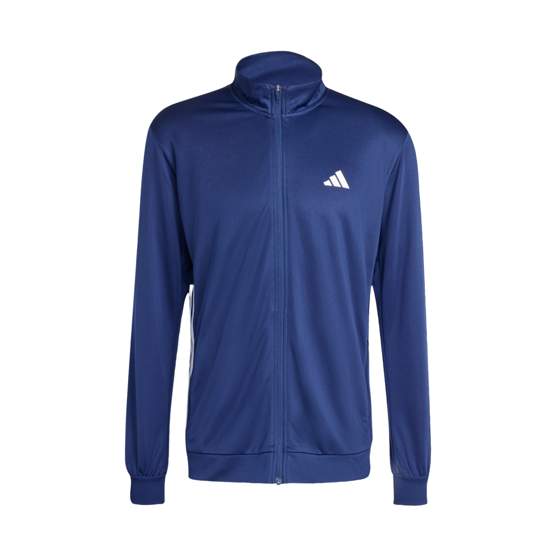 KC8151 Adidas Workout Essentials All-Set 3-Stripes Knit Track Top Dark Blue White - KR Sizing
