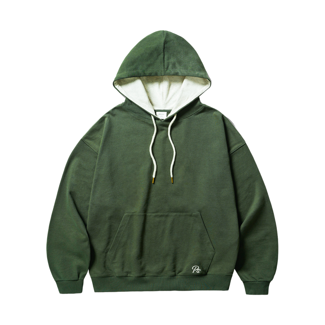HSHD4782_darkgreen_29 PERSTEP Inverse Waffle Layer Hoodie Darkgreen HSHD4782