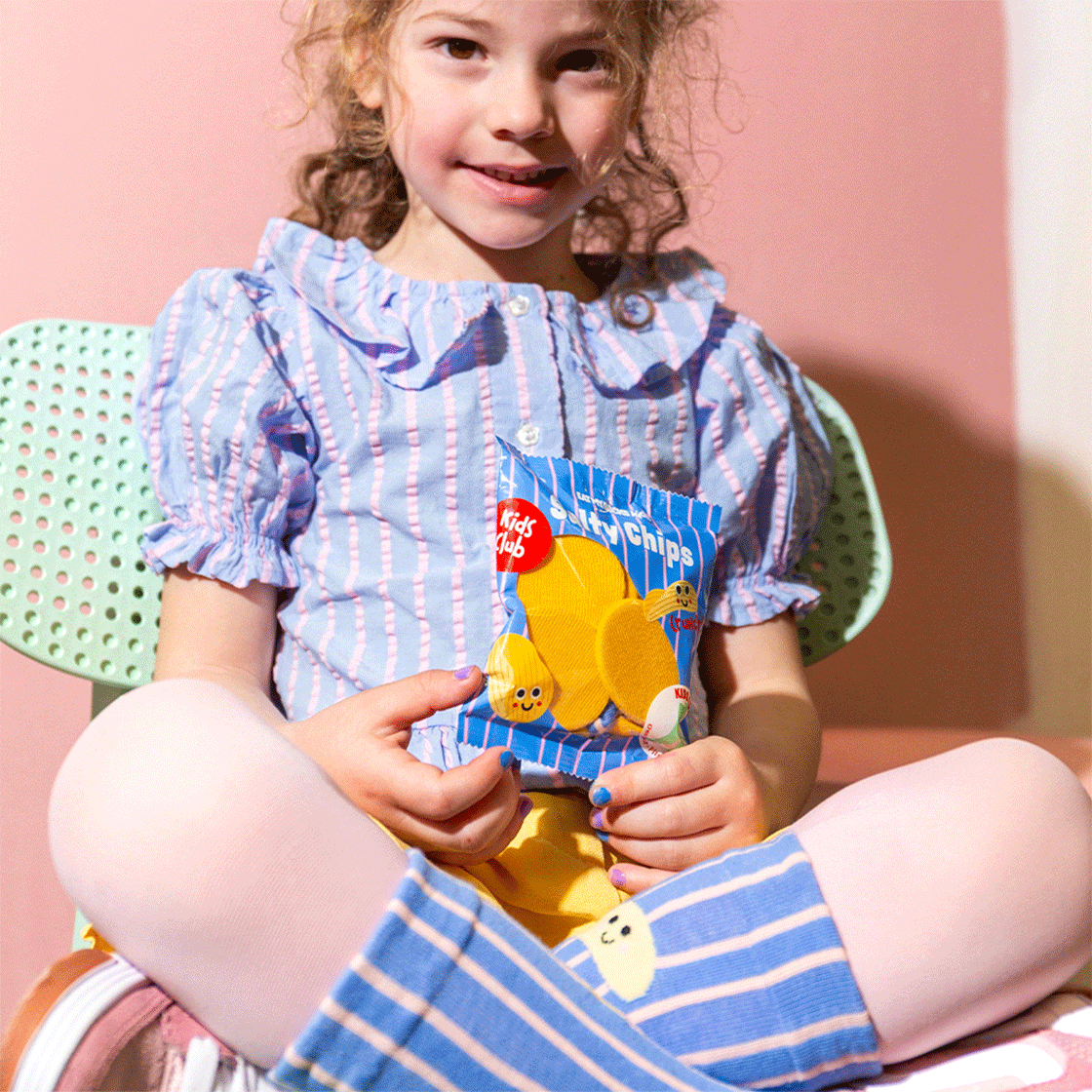 잇마이삭스 3D Salty Chips 감자칩 키즈양말(Eat My Socks 3D Salty Chips Kids) - 5