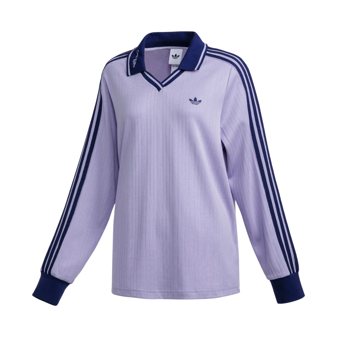 KY5733 (W) Adidas Long Sleeve Polo Shirt Silver Dawn - KR Sizing